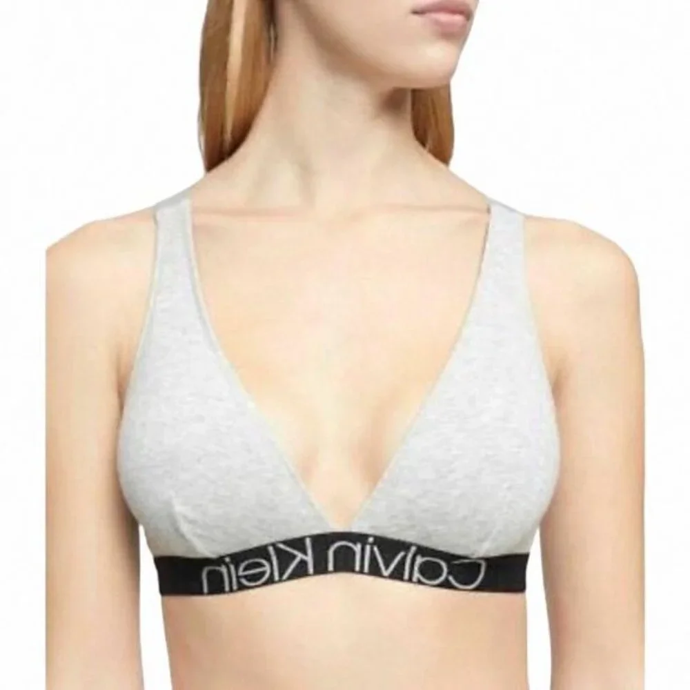 💖MEGA SALE💖Calvin Klein Women's Bralette Comfort Unlined QF6577-060 Triangle